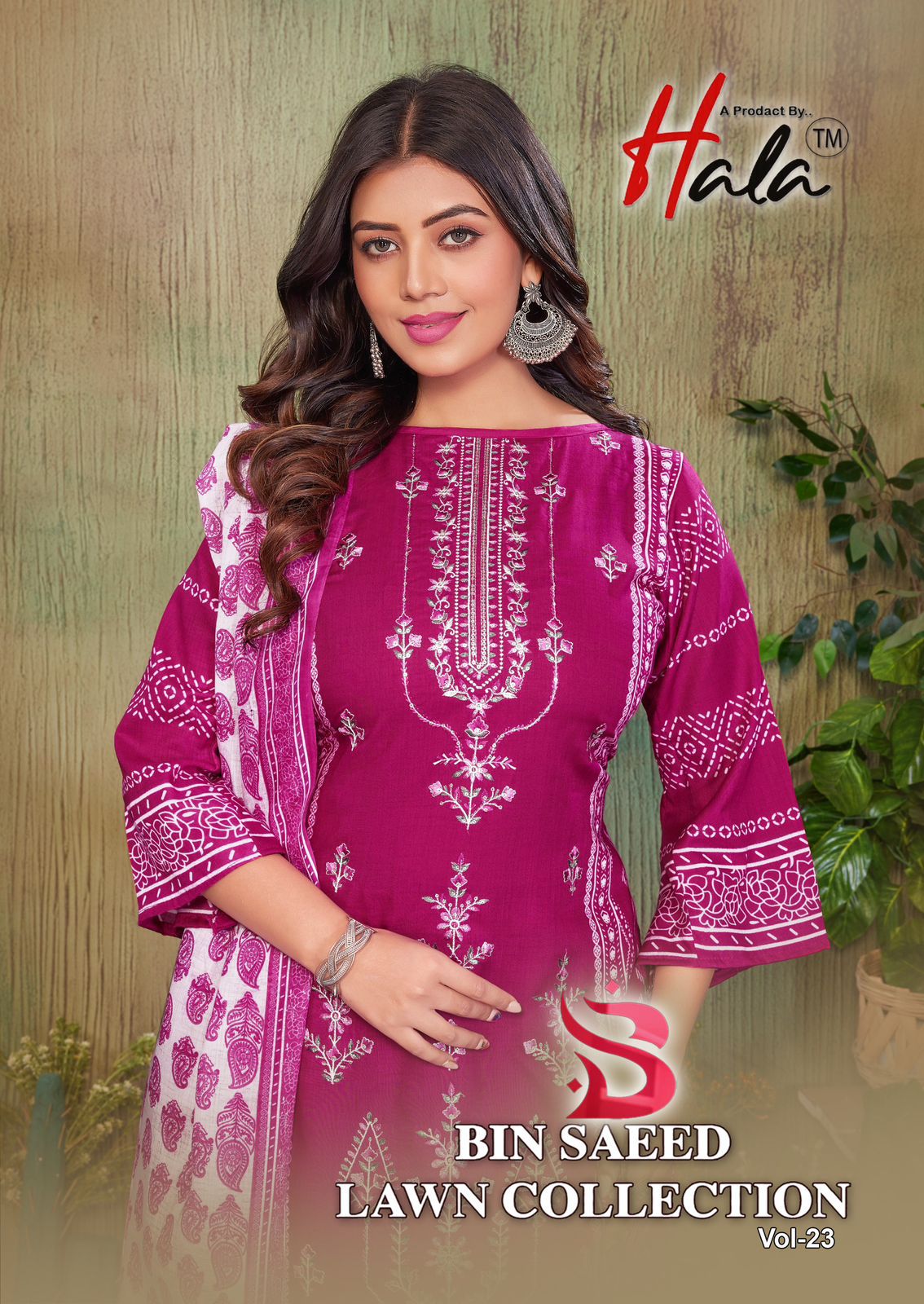 Bin Saeed Vol 23 Hala Mix Cotton Karachi Salwar Suits Wholesale Rate