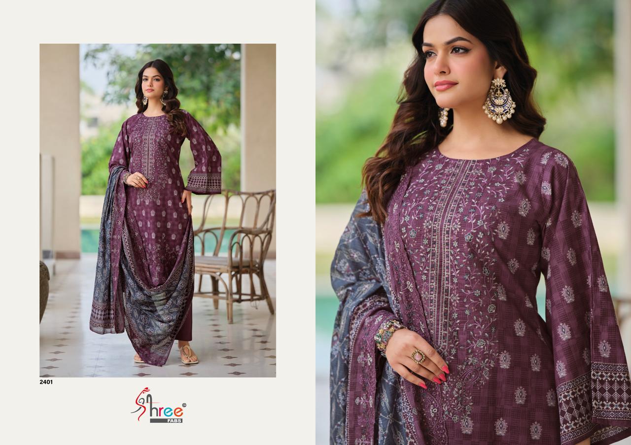 Bin Saeed Vol 24 Lawn Collection Shree Fabs Cotton Karachi Salwar Suits Supplier