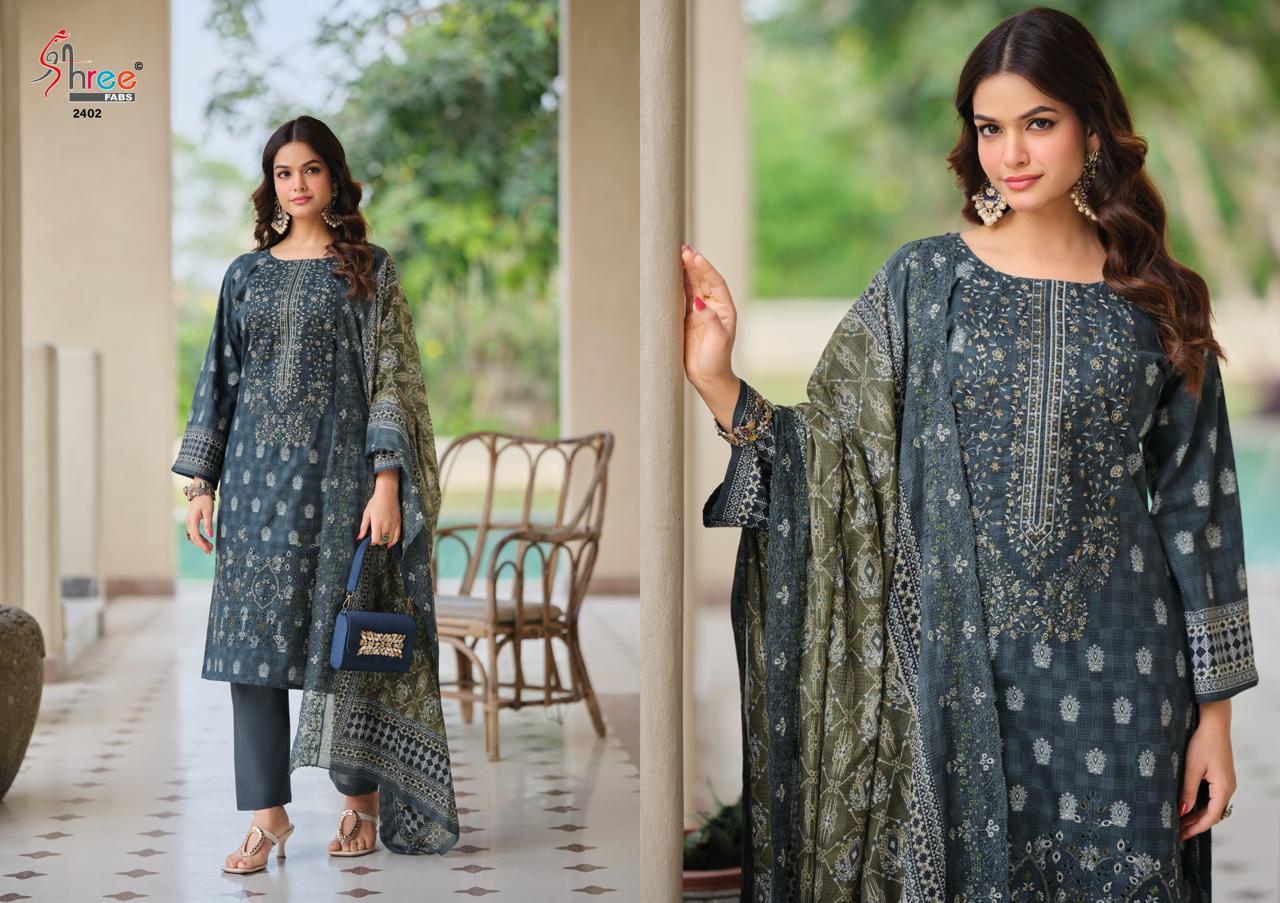 Bin Saeed Vol 24 Lawn Collection Shree Fabs Cotton Karachi Salwar Suits Supplier