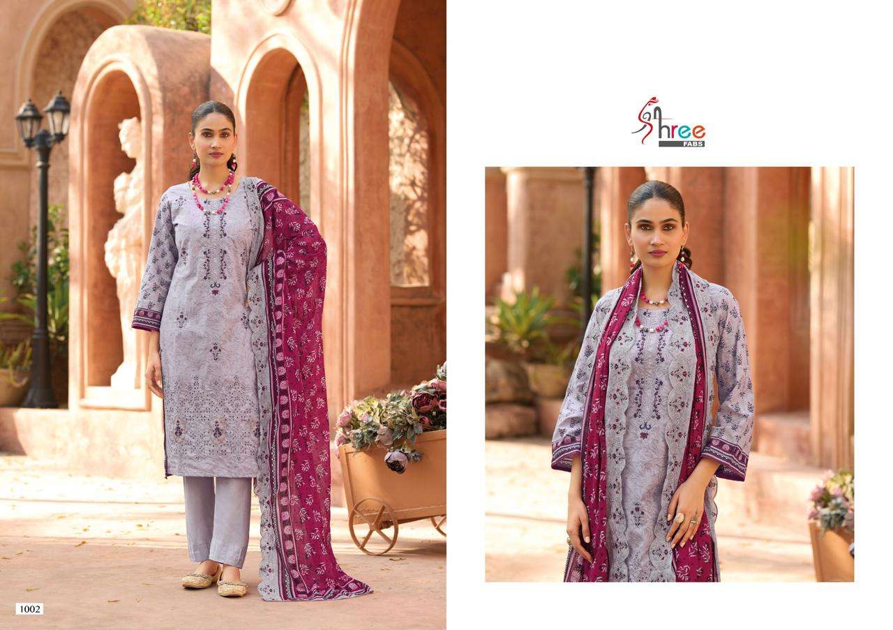 Bin Saeed Vol 25 Lawn Collection Shree Fabs Pure Cotton Karachi Salwar Suits Supplier Ahmedabad