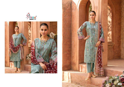 Bin Saeed Vol 25 Lawn Collection Shree Fabs Pure Cotton Karachi Salwar Suits Supplier Ahmedabad