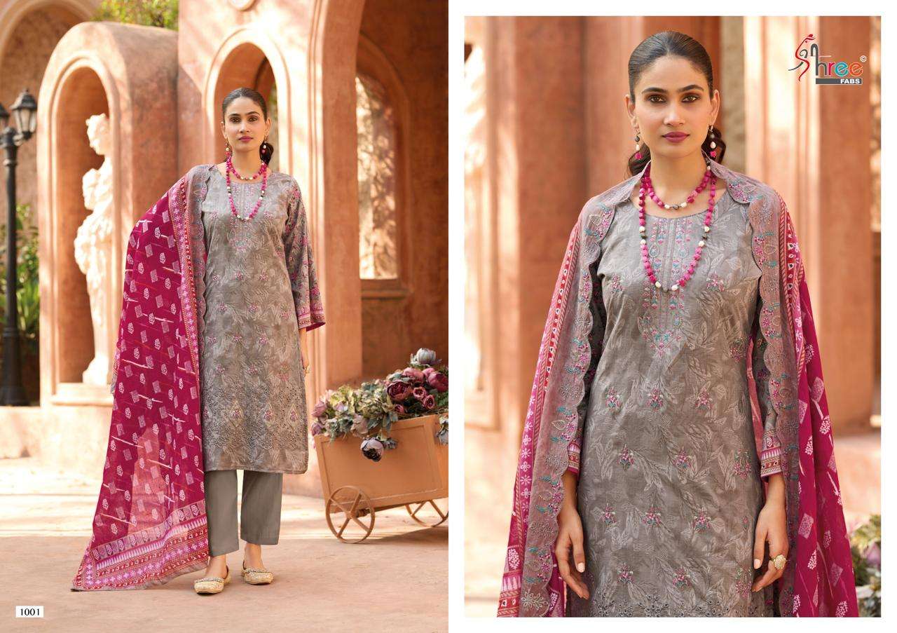 Bin Saeed Vol 25 Lawn Collection Shree Fabs Pure Cotton Karachi Salwar Suits Supplier Ahmedabad