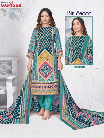 Bin Saeed Vol 2 Falak Ganesha Karachi Salwar Suits Wholesale Price
