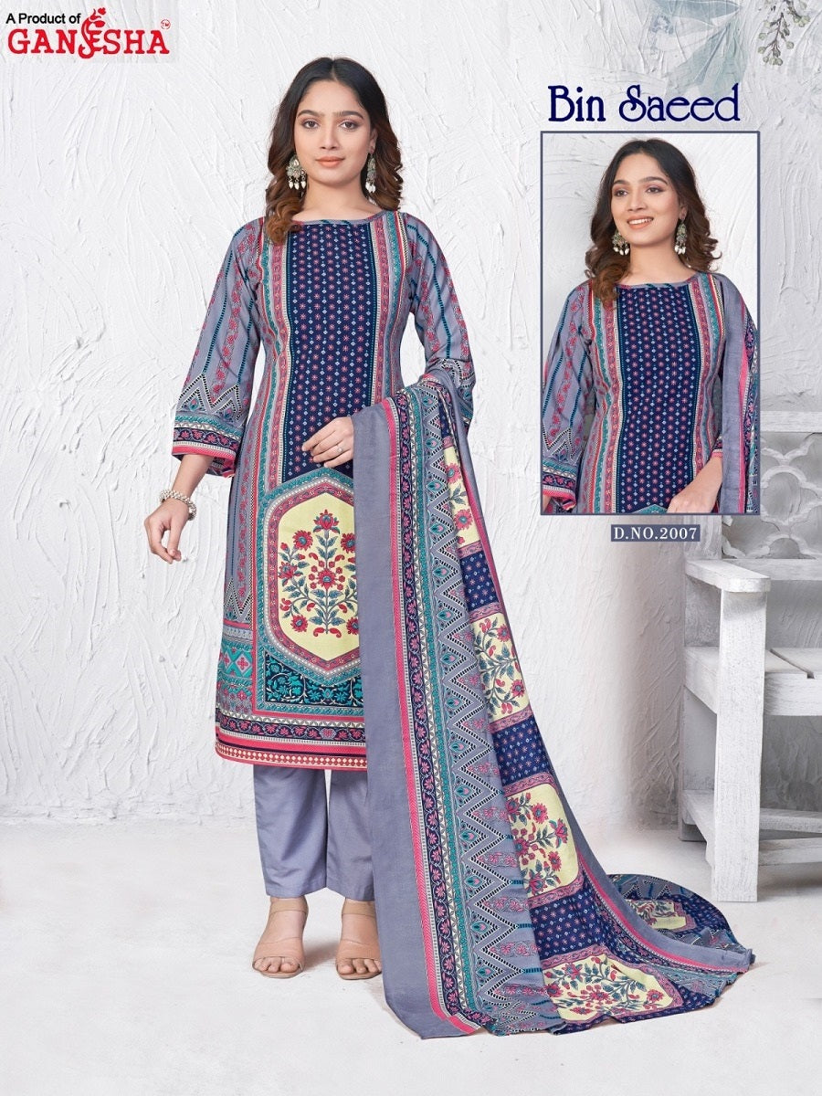 Bin Saeed Vol 2 Falak Ganesha Karachi Salwar Suits Wholesale Price