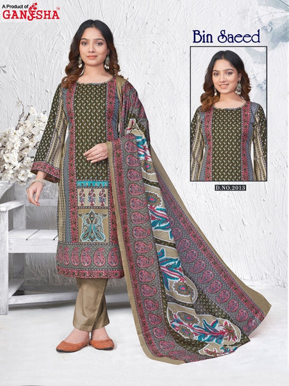 Bin Saeed Vol 2 Falak Ganesha Karachi Salwar Suits Wholesale Price