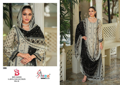 Bin Saeed Vol 30 Lawn Collection Shree Fabs Cotton Karachi Salwar Suits Exporter India