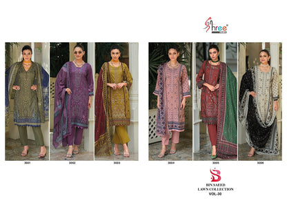 Bin Saeed Vol 30 Shree Fabs Cotton Karachi Salwar Suits Wholesaler