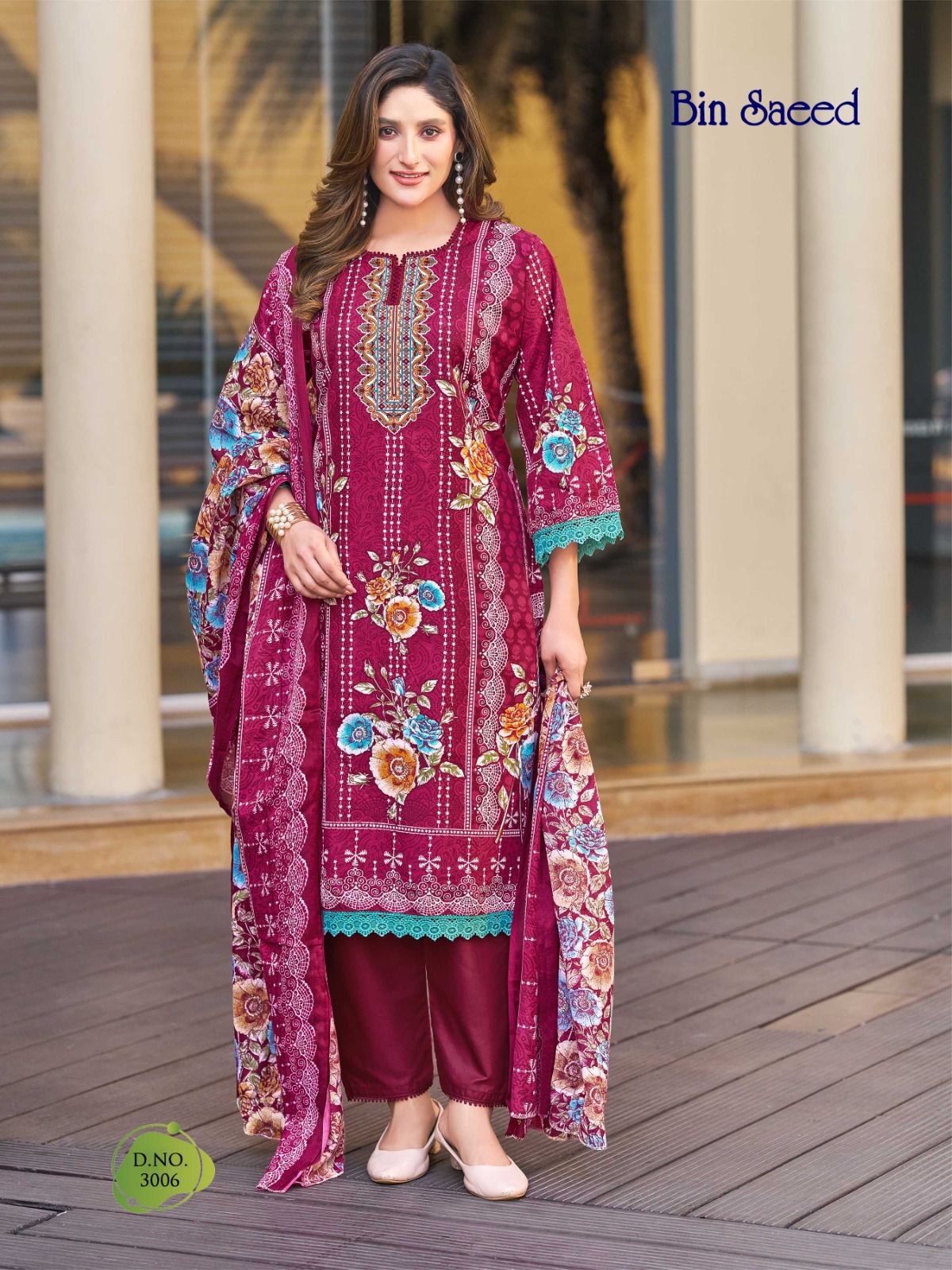Bin Saeed Vol 3 Ganesha Cotton Karachi Salwar Suits Manufacturer Ahmedabad