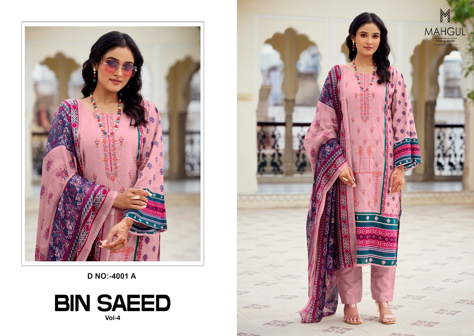 Bin Saeed Vol 4 Mahgul Lawn Cotton Karachi Salwar Suits Manufacturer