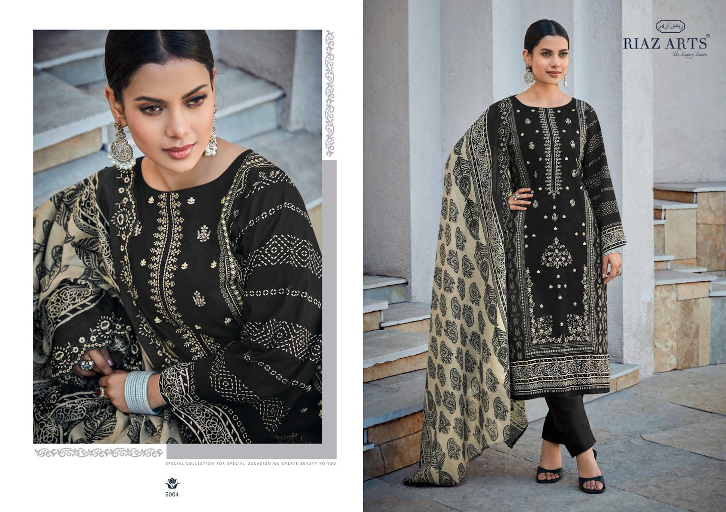 Bin Saeed Vol 5 Riaz Art Cotton Karachi Salwar Suits Supplier