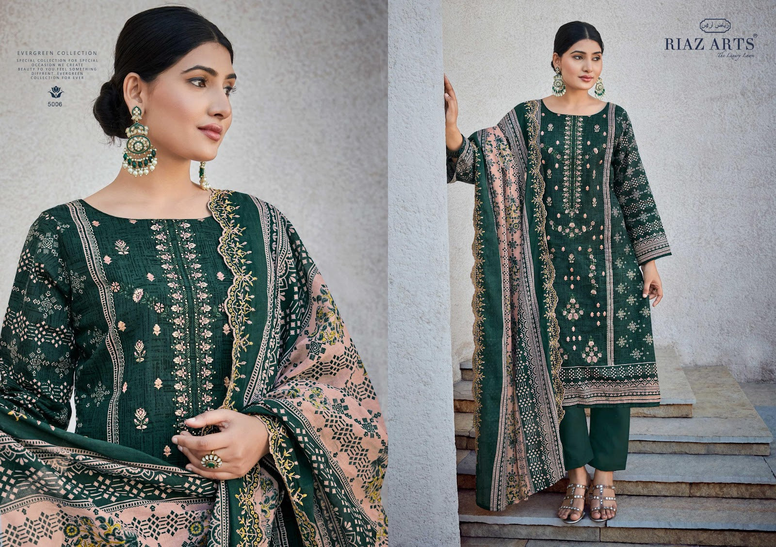 Bin Saeed Vol 5 Riaz Art Cotton Karachi Salwar Suits Supplier