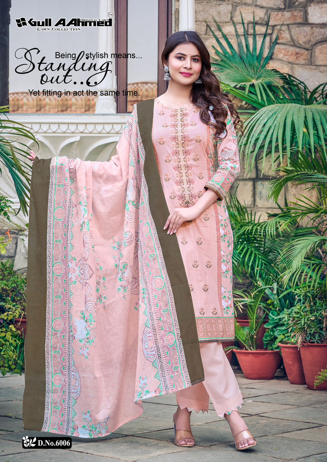 Bin Saeed Vol 6 Embroidered Collection Gul Ahmed Cambric Cotton Karachi Salwar Suits Wholesaler Gujarat