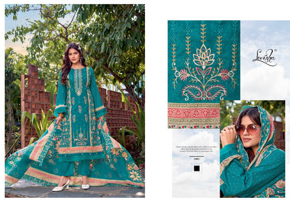 Bin Saeed Vol 6 Levisha Lawn Cotton Karachi Salwar Suits Exporter Gujarat