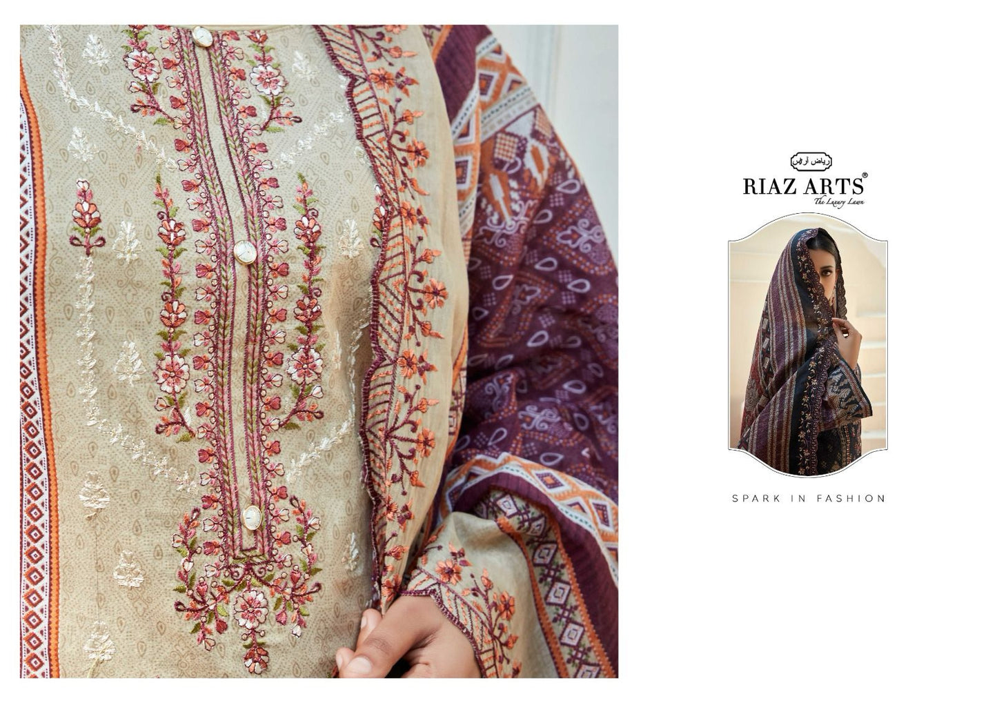 Bin Saeed Vol 6 Riaz Art Cotton Karachi Salwar Suits Supplier Ahmedabad