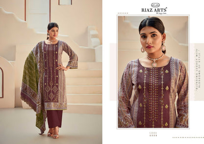 Bin Saeed Vol 6 Riaz Art Cotton Karachi Salwar Suits Supplier Ahmedabad