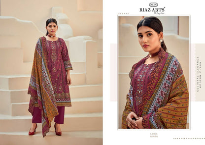 Bin Saeed Vol 6 Riaz Art Cotton Karachi Salwar Suits Supplier Ahmedabad