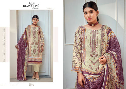 Bin Saeed Vol 6 Riaz Art Cotton Karachi Salwar Suits Supplier Ahmedabad
