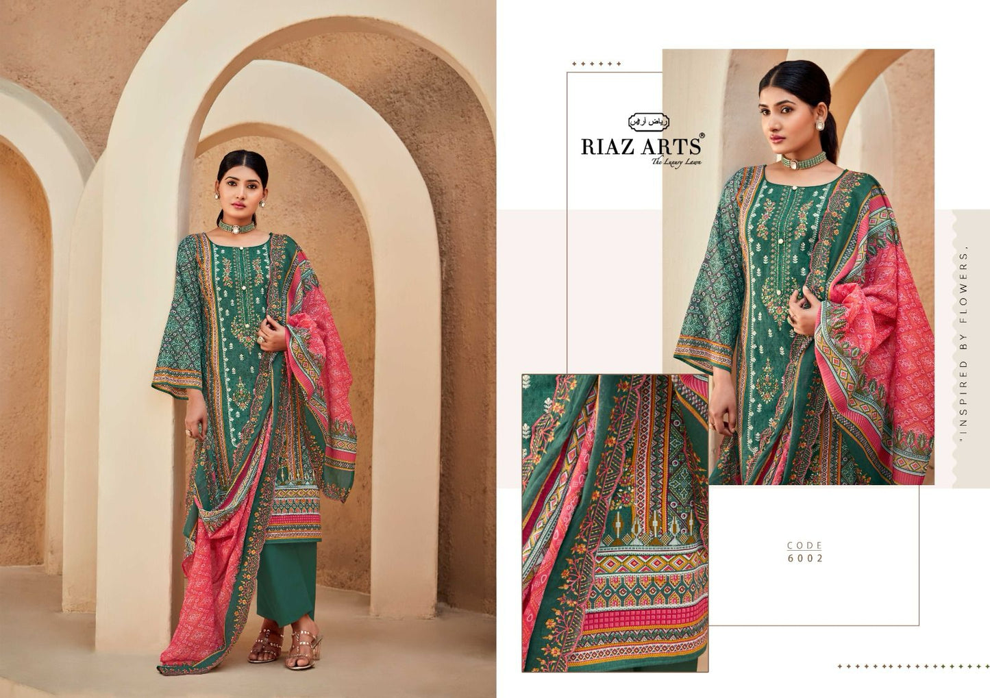 Bin Saeed Vol 6 Riaz Art Cotton Karachi Salwar Suits Supplier Ahmedabad