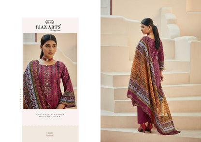 Bin Saeed Vol 6 Riaz Art Cotton Karachi Salwar Suits Supplier Ahmedabad