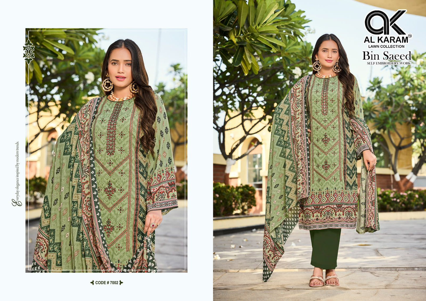 Bin Saeed Vol 7 Al Karam Viscose Reyon Karachi Salwar Suits Exporter