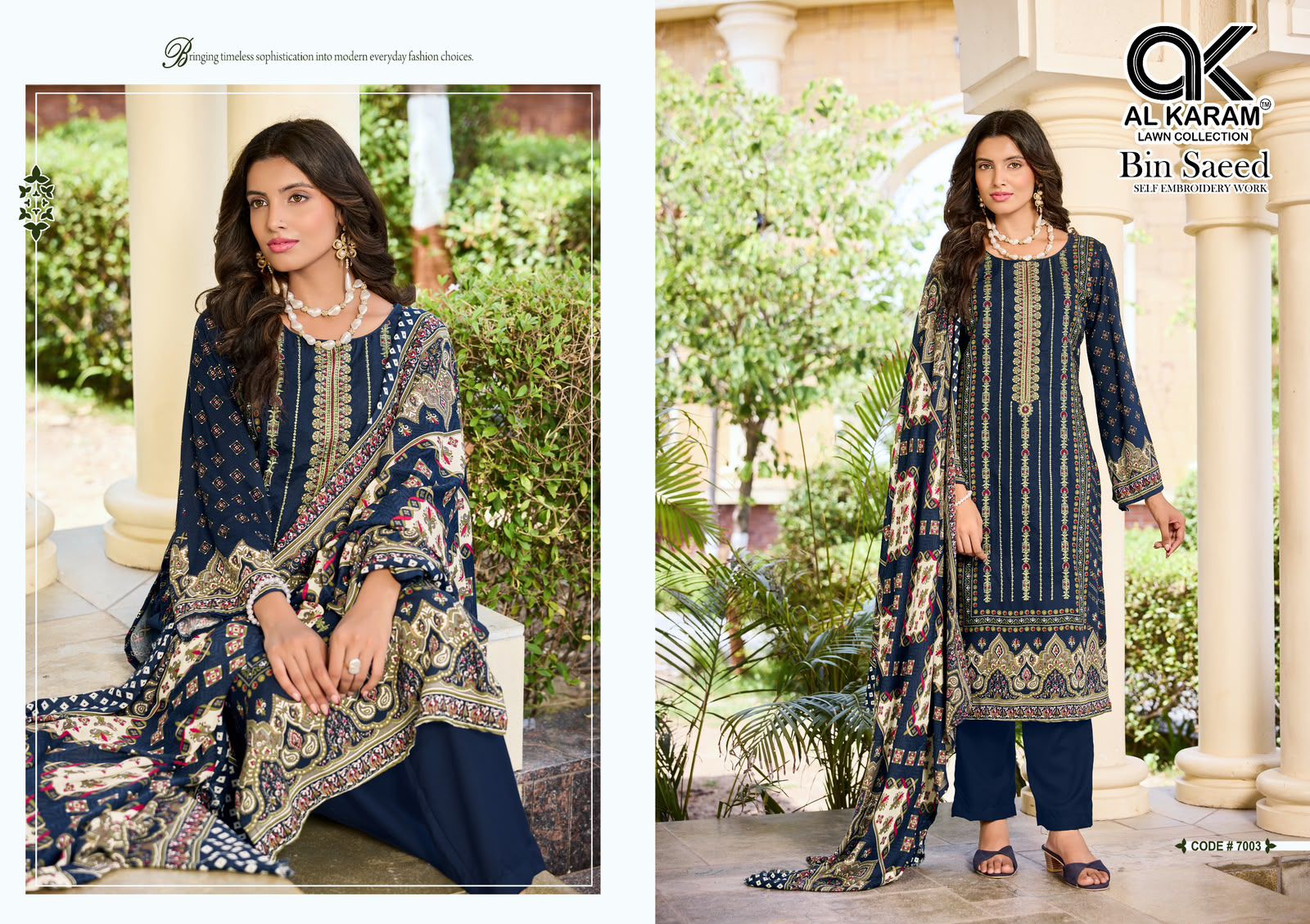 Bin Saeed Vol 7 Al Karam Viscose Reyon Karachi Salwar Suits Exporter
