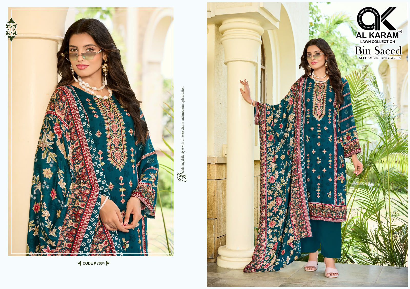 Bin Saeed Vol 7 Al Karam Viscose Reyon Karachi Salwar Suits Exporter