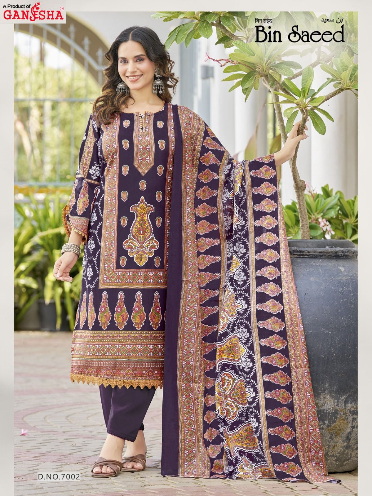 Bin Saeed Vol 7 Ganesha Mix Cotton Karachi Salwar Suits Wholesale