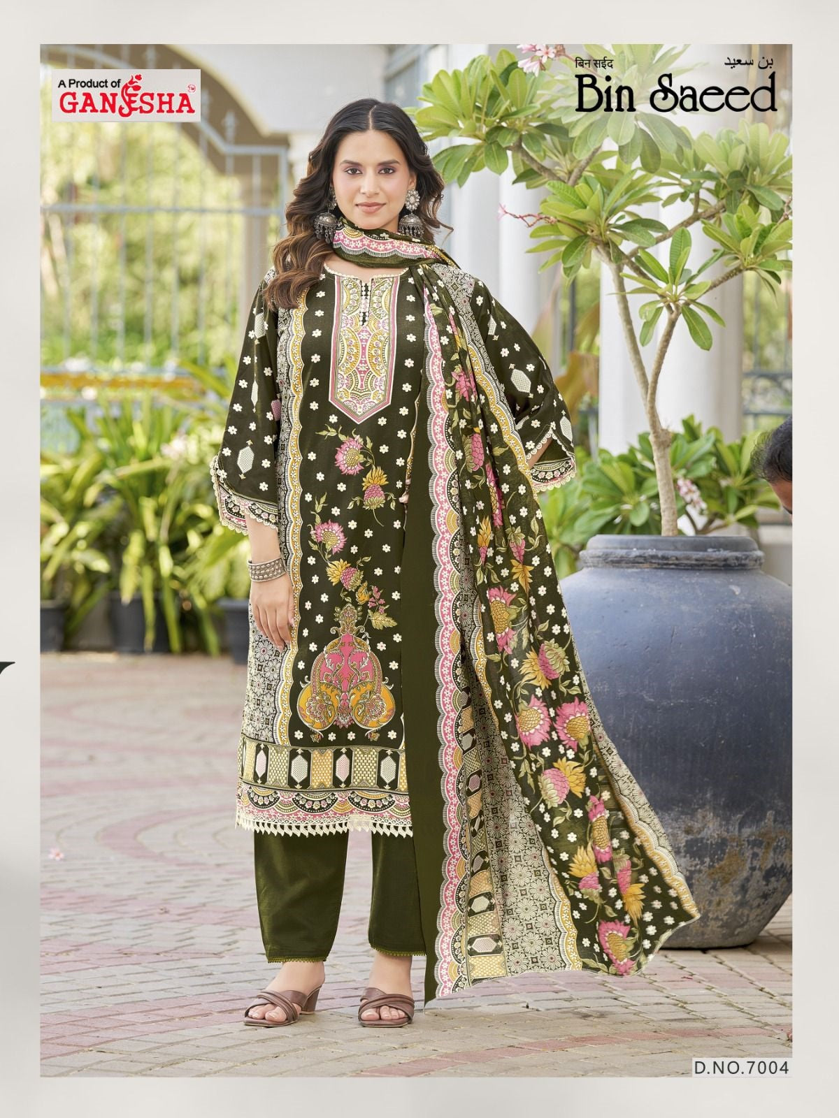 Bin Saeed Vol 7 Ganesha Mix Cotton Karachi Salwar Suits Wholesale