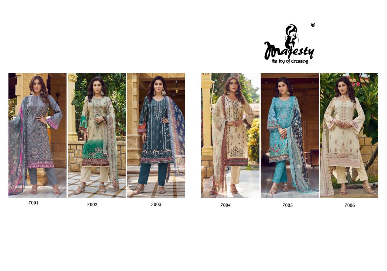 Bin Saeed Vol 7 Majesty Cambric Cotton Karachi Salwar Suits Manufacturer
