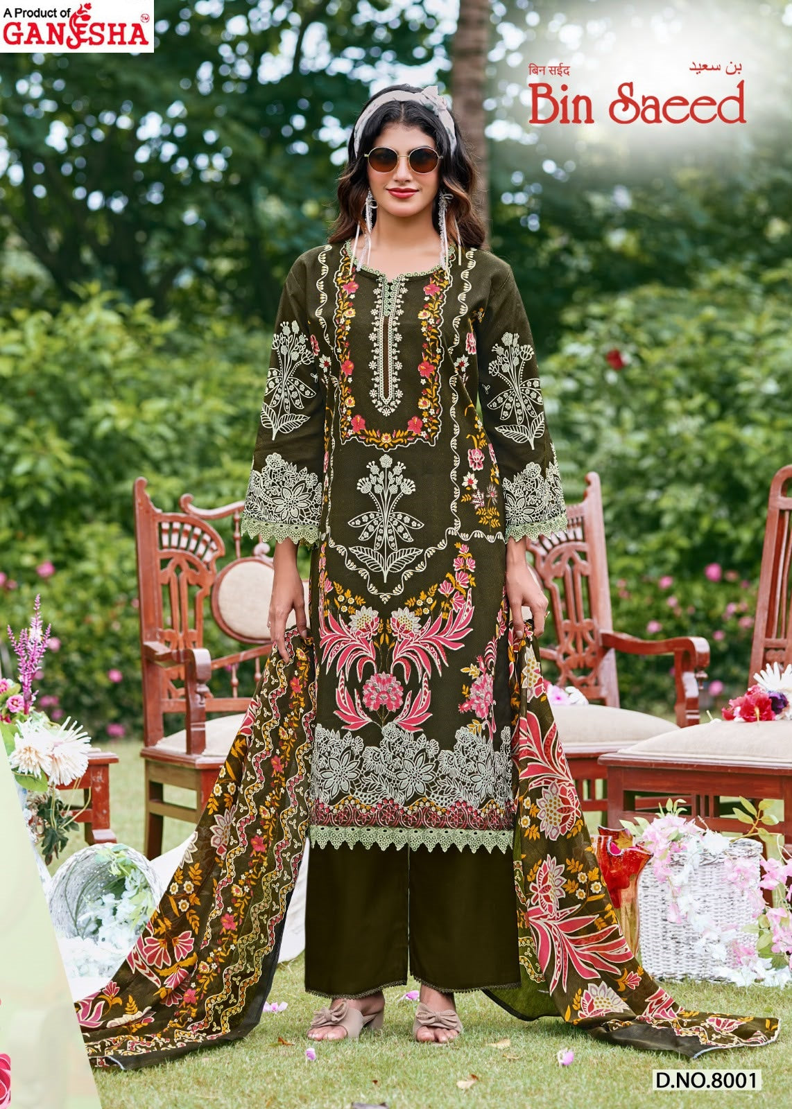 Bin Saeed Vol 8 Ganesha Mix Cotton Karachi Salwar Suits Manufacturer