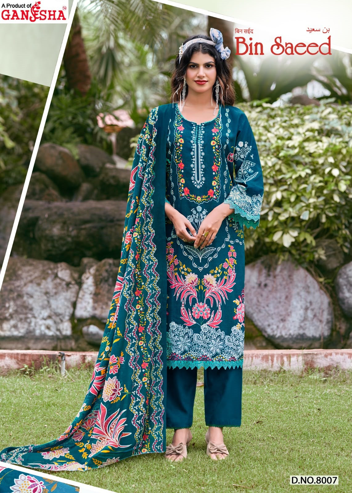 Bin Saeed Vol 8 Ganesha Mix Cotton Karachi Salwar Suits Manufacturer