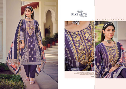 Bin Saeed Vol 8 Riaz Art Pure Cotton Karachi Salwar Suits Exporter Gujarat