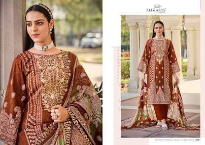 Bin Saeed Vol 8 Riaz Art Pure Cotton Karachi Salwar Suits Exporter Gujarat