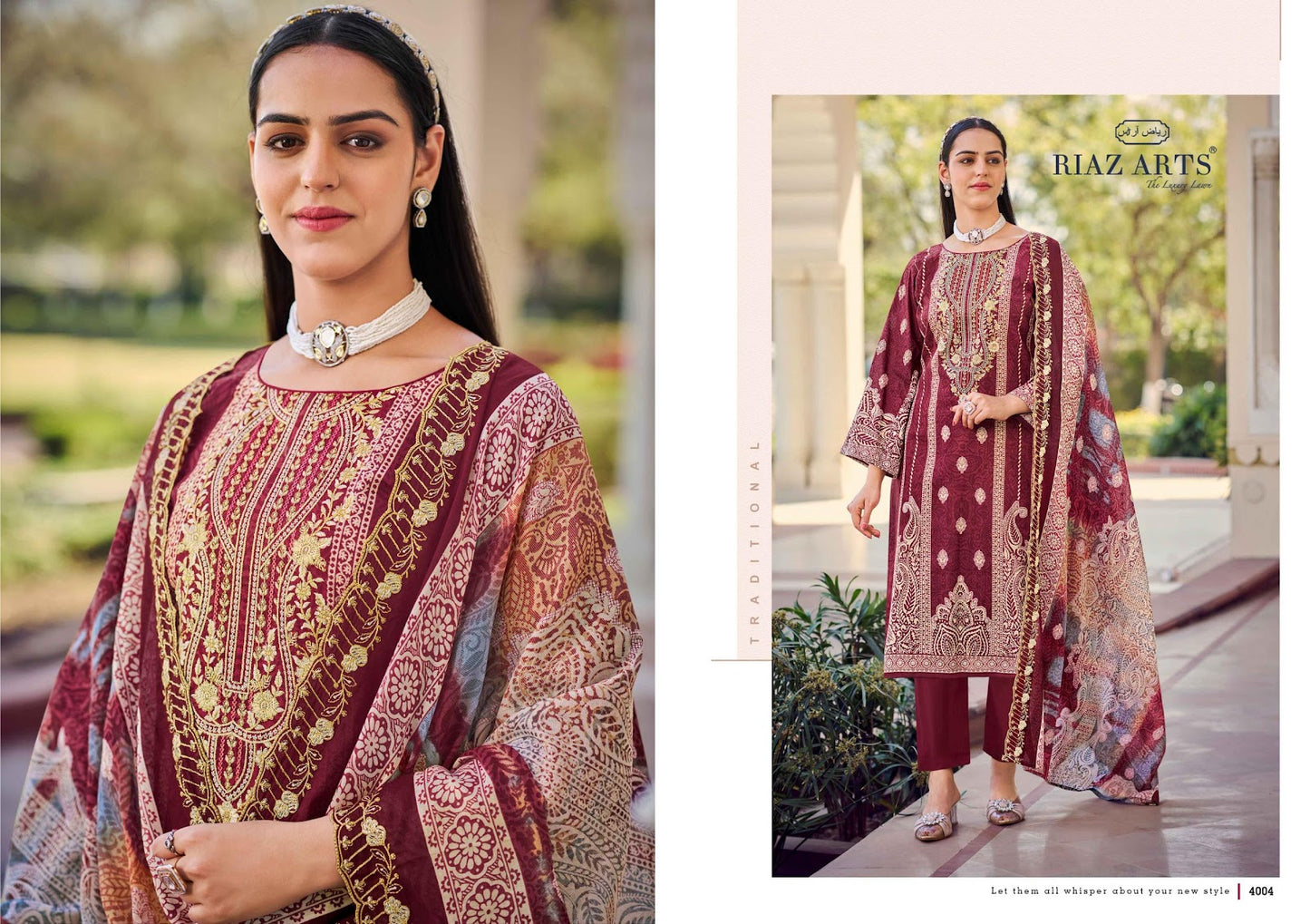 Bin Saeed Vol 8 Riaz Art Pure Cotton Karachi Salwar Suits Exporter Gujarat