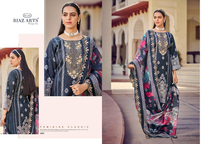 Bin Saeed Vol 8 Riaz Art Pure Cotton Karachi Salwar Suits Exporter Gujarat