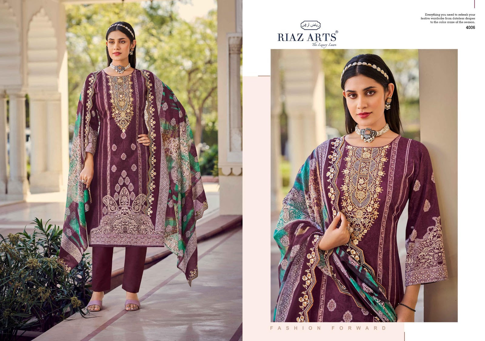 Bin Saeed Vol 8 Riaz Art Pure Cotton Karachi Salwar Suits Exporter Gujarat