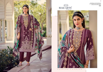 Bin Saeed Vol 8 Riaz Art Pure Cotton Karachi Salwar Suits Exporter Gujarat
