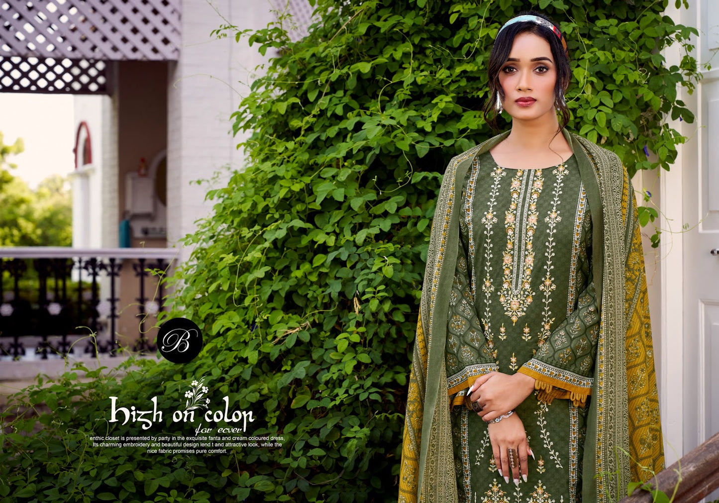 Bin Saeed Vol 9 Belliza Designer Studio Cotton Karachi Salwar Suits Wholesaler