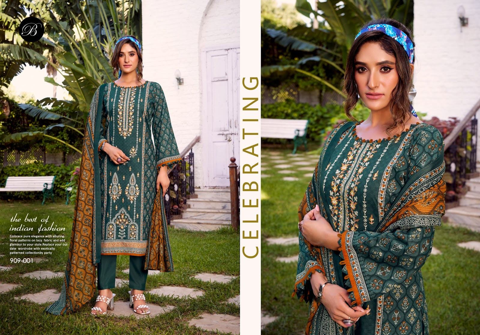 Bin Saeed Vol 9 Belliza Designer Studio Cotton Karachi Salwar Suits Wholesaler