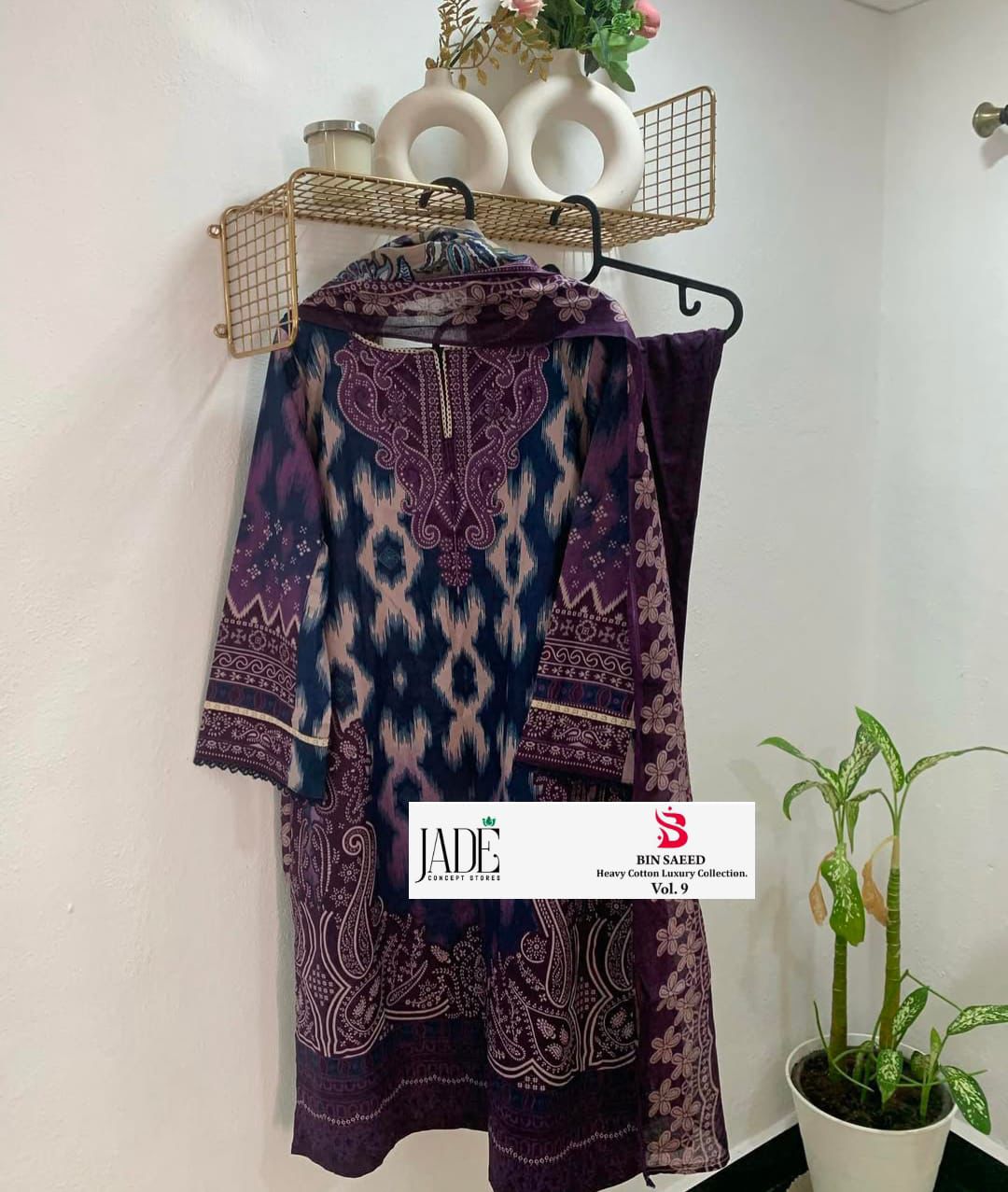Bin Saeed Vol 9 Heavy Cotton Luxury Collection Jade Lawn Karachi Readymade Suits Supplier India