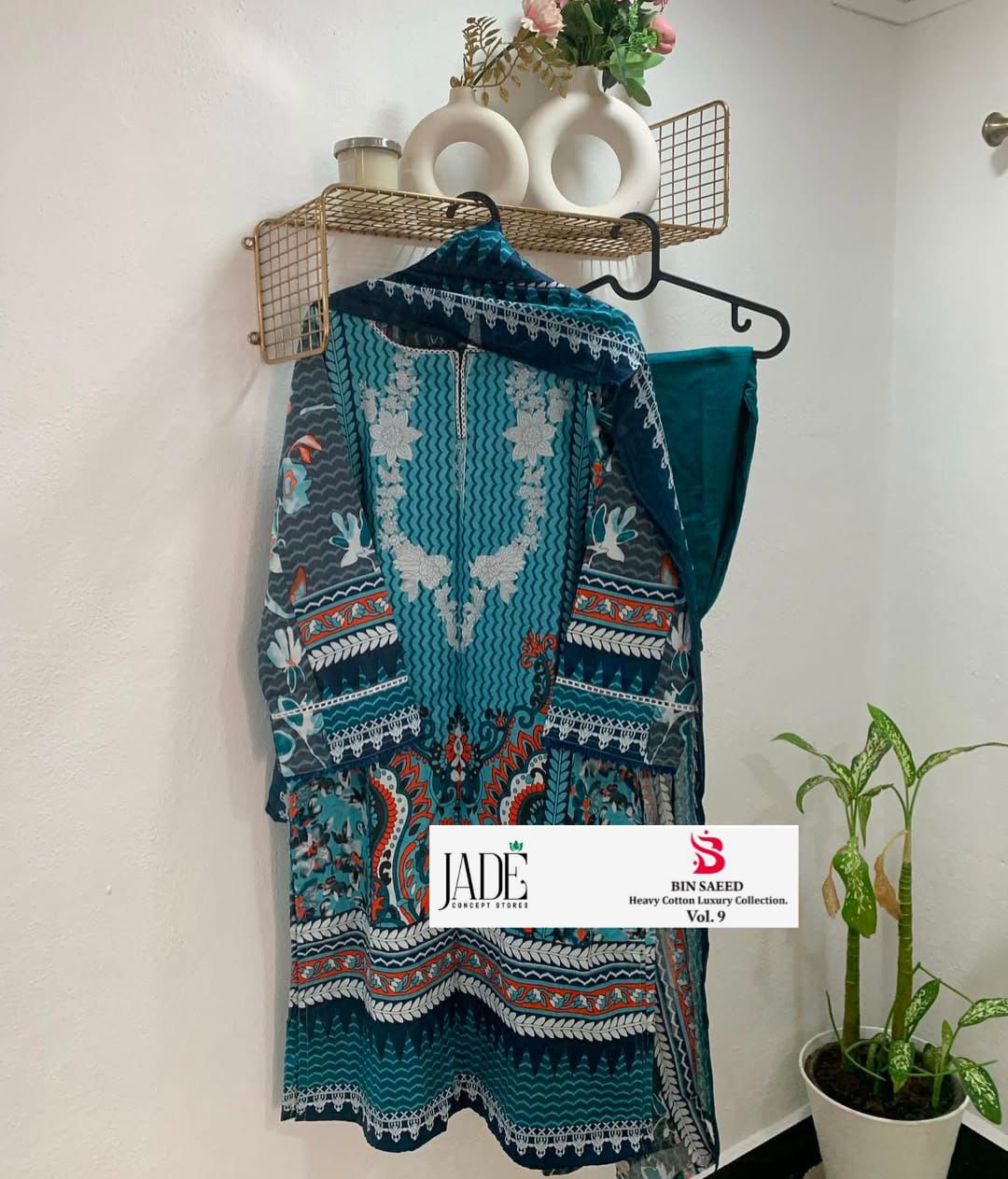 Bin Saeed Vol 9 Heavy Cotton Luxury Collection Jade Lawn Karachi Readymade Suits Supplier India