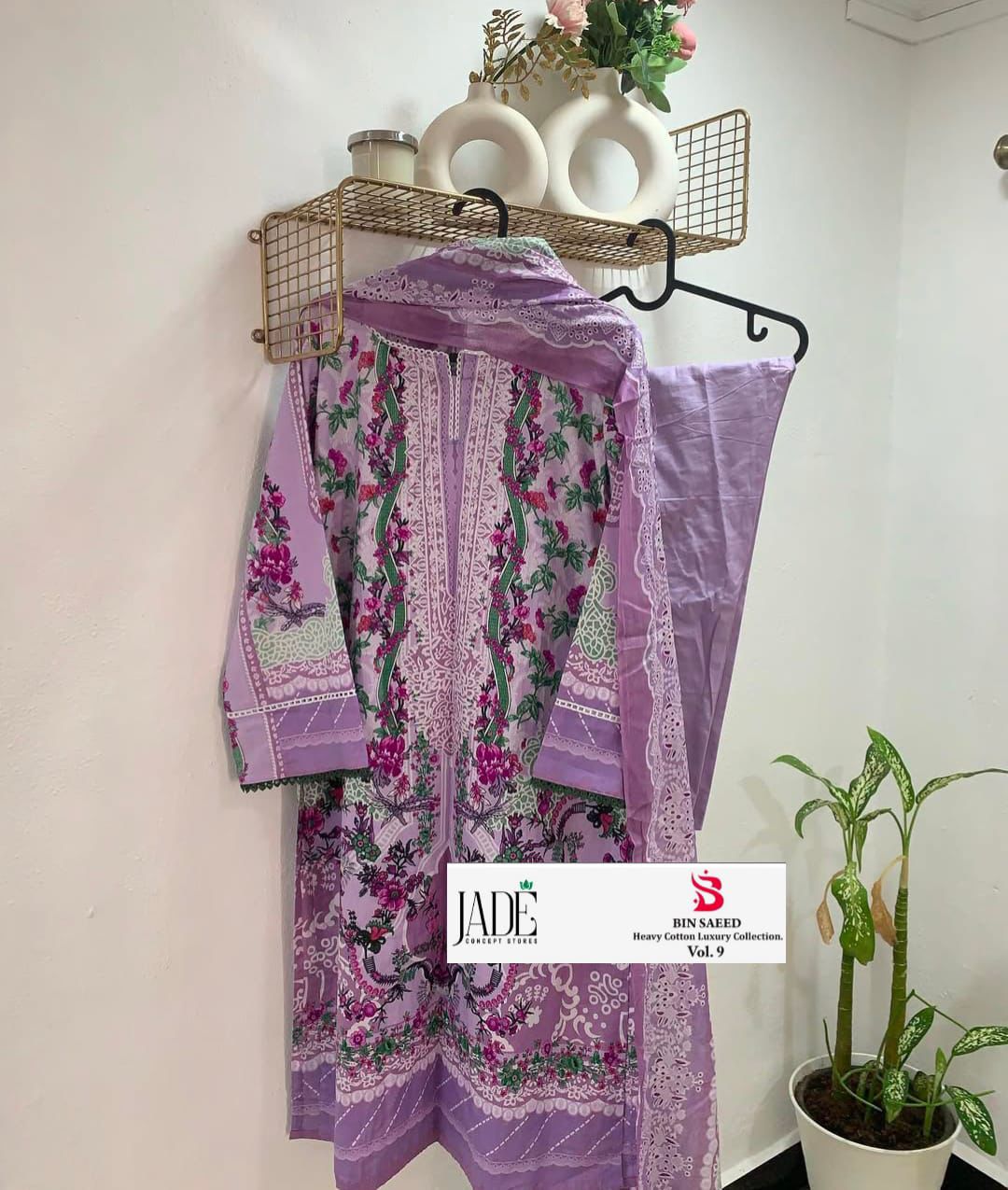 Bin Saeed Vol 9 Heavy Cotton Luxury Collection Jade Lawn Karachi Readymade Suits Supplier India