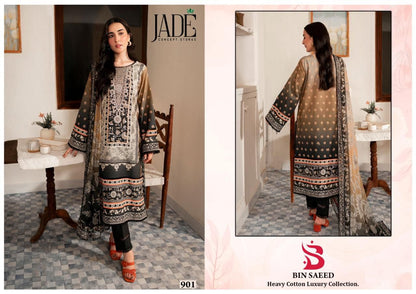 Bin Saeed Vol 9 Heavy Cotton Luxury Collection Jade Lawn Karachi Salwar Suits Wholesale