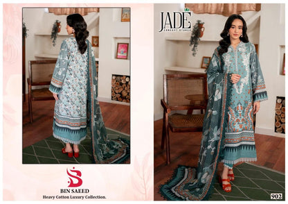Bin Saeed Vol 9 Heavy Cotton Luxury Collection Jade Lawn Karachi Salwar Suits Wholesale