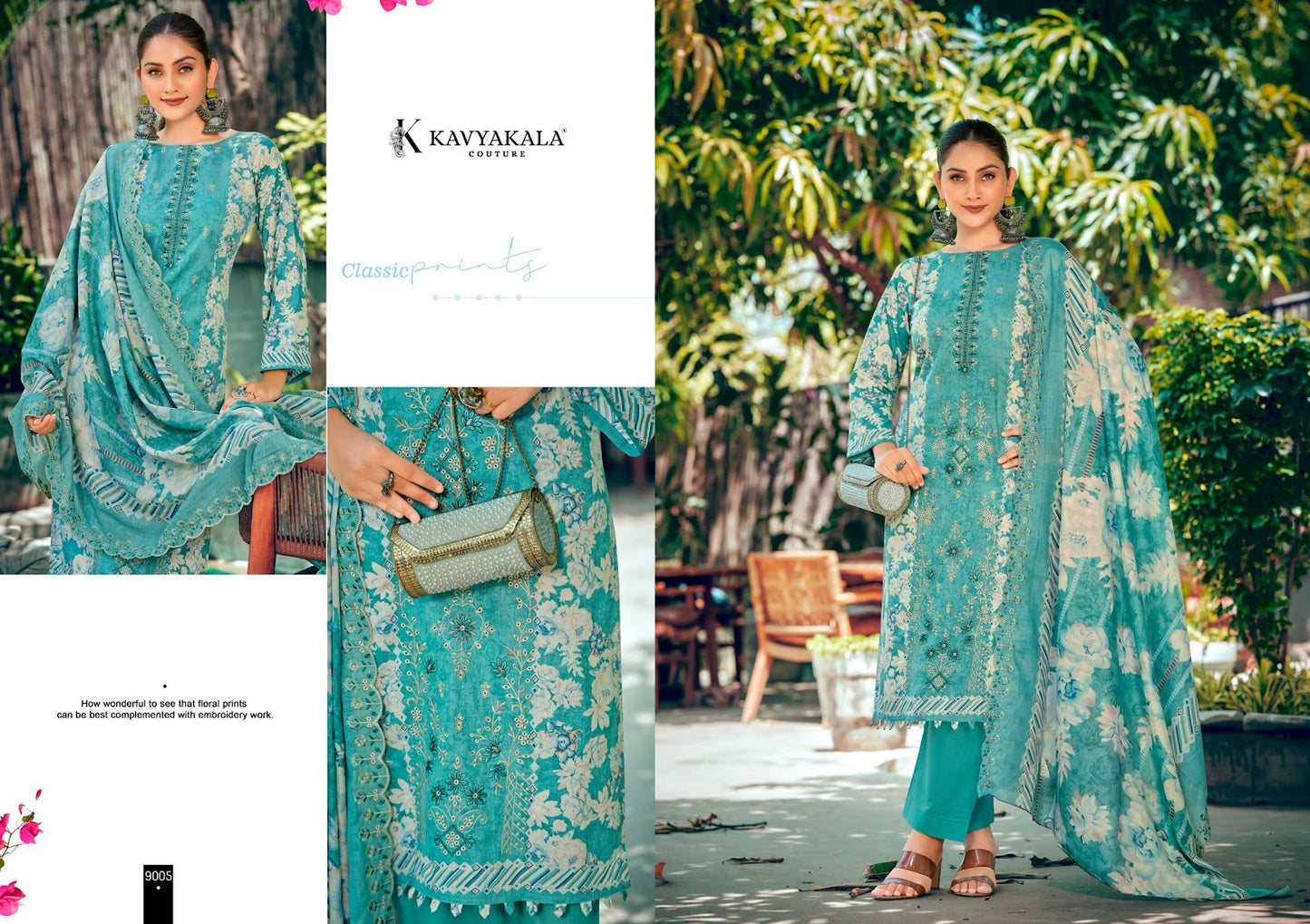 Bin Saeed ?Vol 9 Kavyakala Cambric Karachi Salwar Suits Supplier Ahmedabad