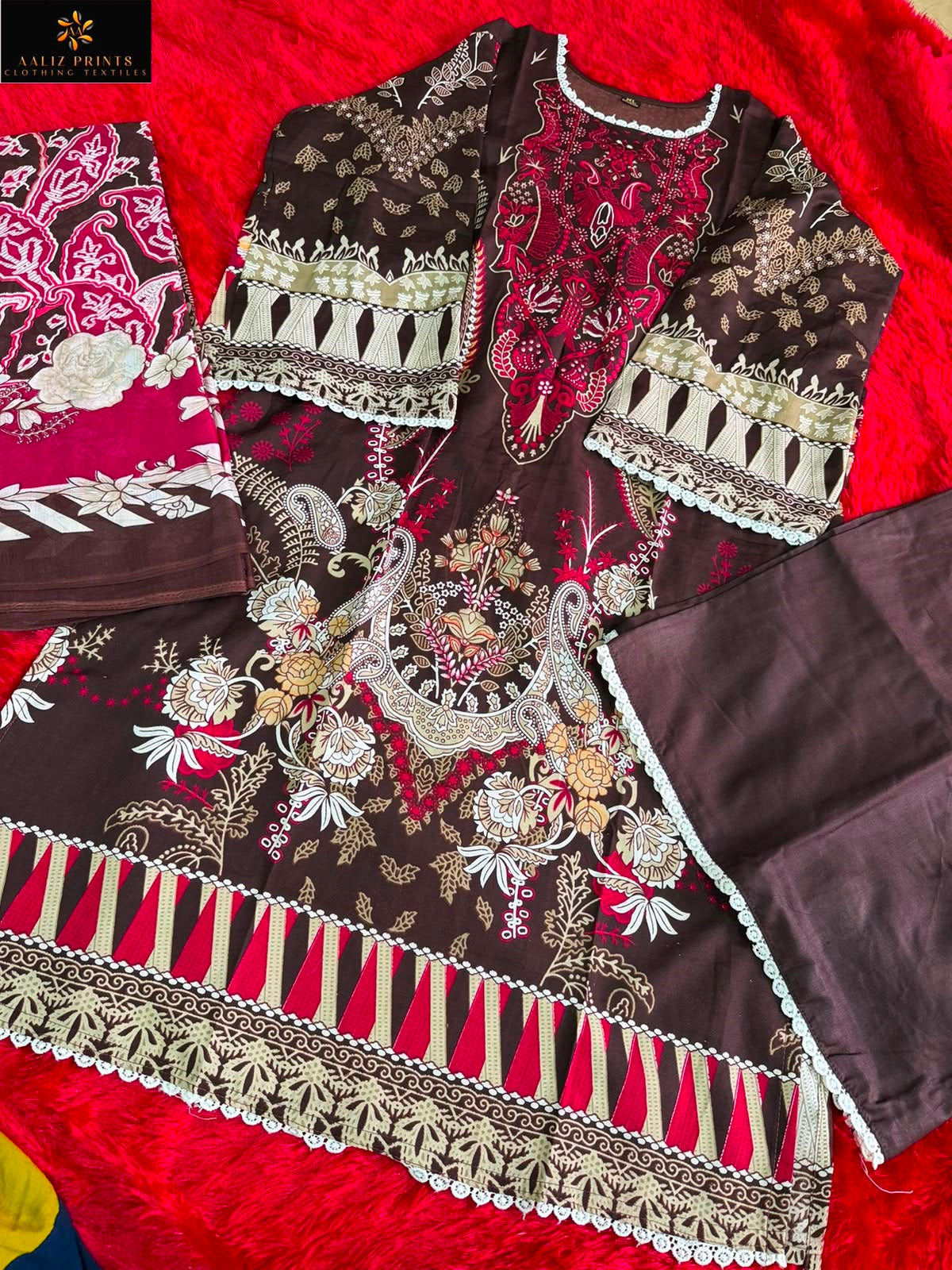Bin Saheed Vol 16 Aaliz Prints Mix Cotton Karachi Readymade Suits Supplier Ahmedabad