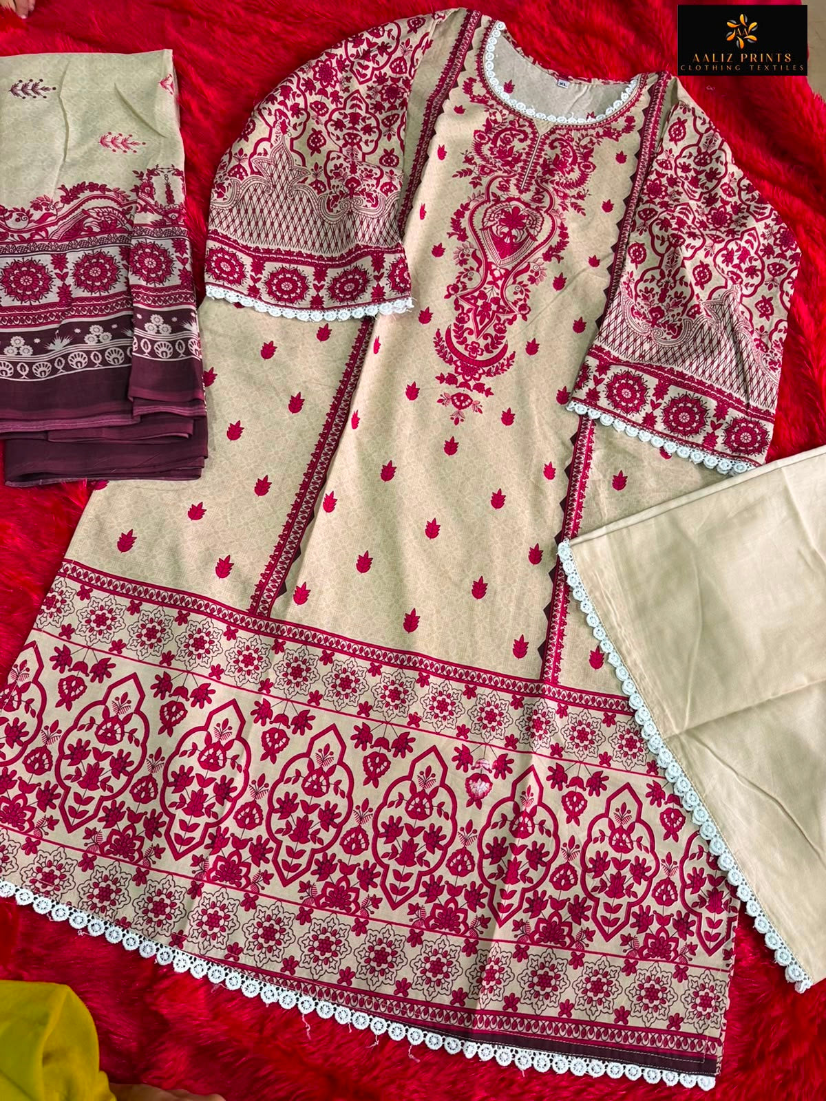 Bin Saheed Vol 17 Aaliz Prints Mix Cotton Karachi Readymade Suits Manufacturer Ahmedabad