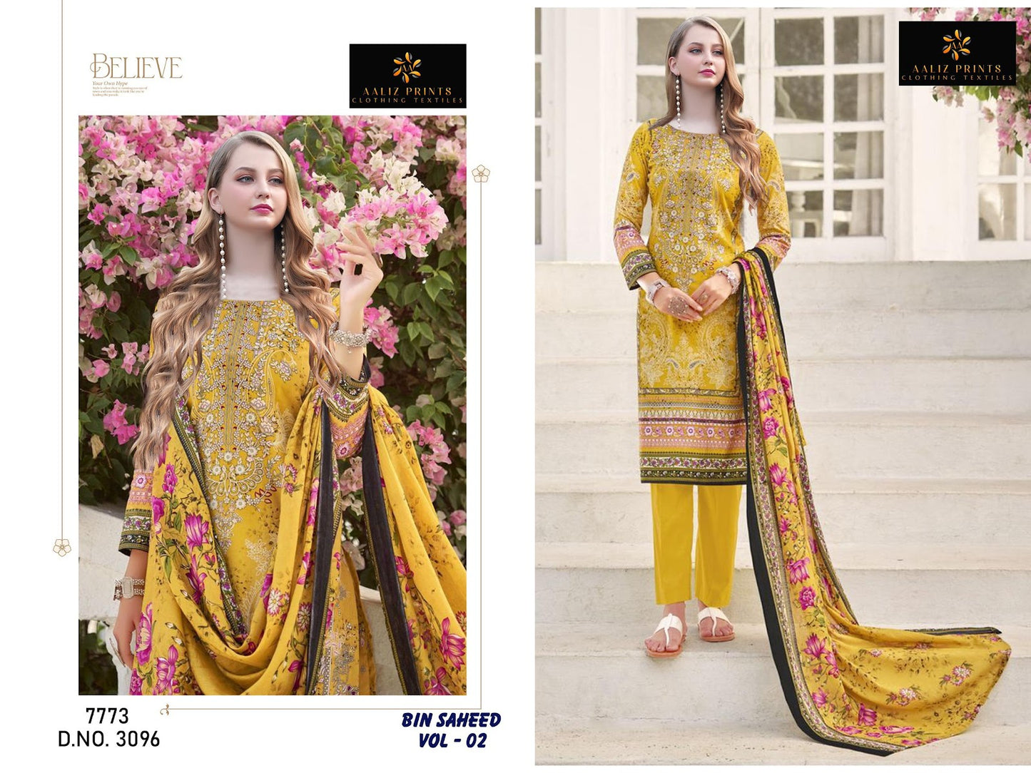 Bin Saheed Vol 2 Aaliz Prints Cotton Karachi Salwar Suits Wholesale Price