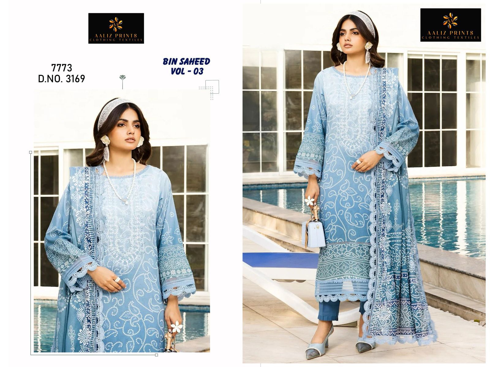 Bin Saheed Vol 3 Aaliz Prints Cotton Karachi Salwar Suits Supplier