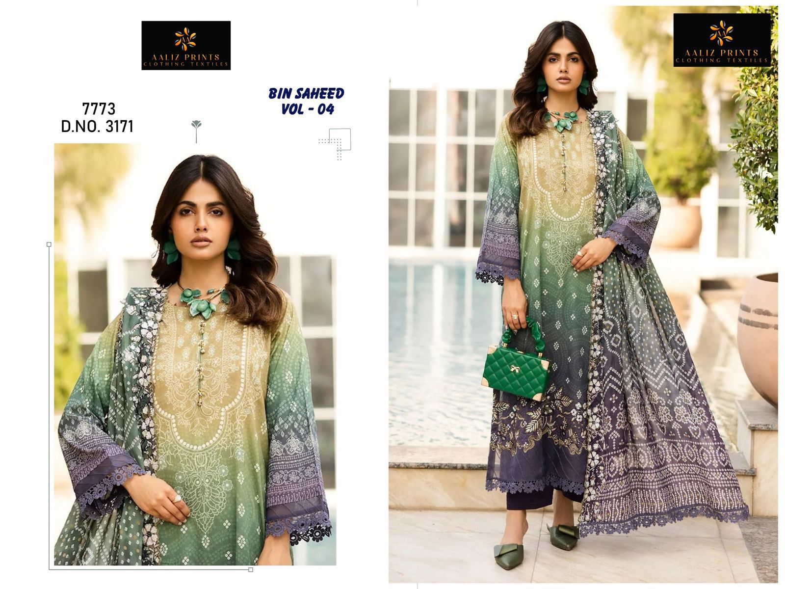 Bin Saheed Vol 4 Aaliz Prints Cotton Karachi Salwar Suits Exporter